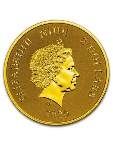 THE RED PHOENIX Celestial Animals 1 Oz Silver Gold Gilded Coin 2$ Dollars Niue 2020 - Coins & More - Niue