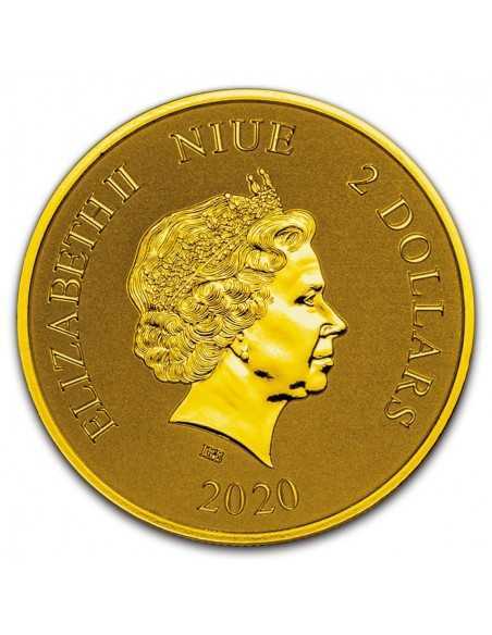 THE RED PHOENIX Celestial Animals 1 Oz Silver Gold Gilded Coin 2$ Dollars Niue 2020 - Coins & More - Niue