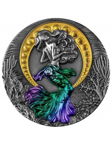 SIREN Mermaid 2 Oz Silver Coin 5$ Niue 2021 - Coins & More - Niue