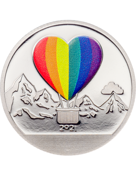 LOVE Globes Silver Coin 1$ Cook Islands 2021 - Coins & More - Isole Cook