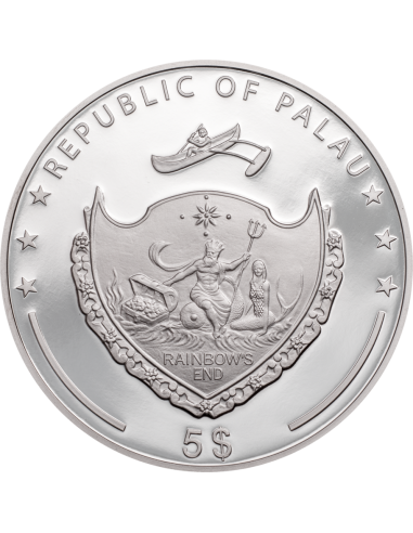 HAND OF HAMSA Fatima 1 Oz Silver Coin 5$ Palau 2021 - Coins & More - Palau