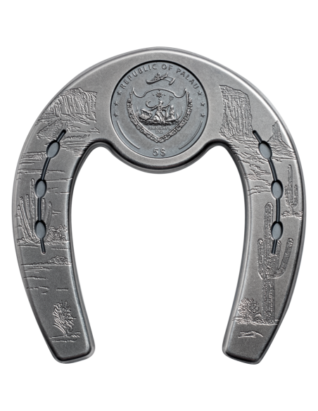LUCKY HORSESHOE Silver Charms 1 Oz Silver Coin 5$ Palau 2021 - Coins & More - Palau