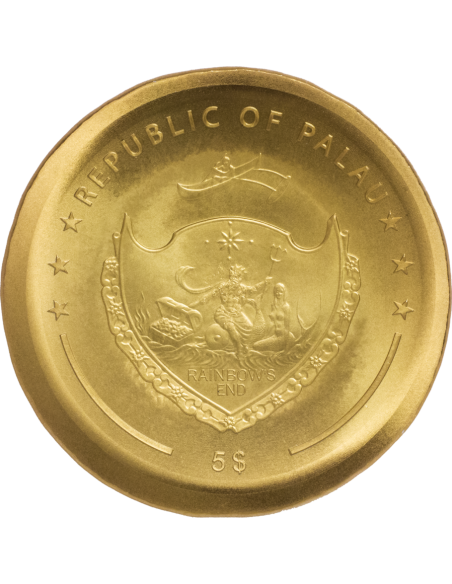 INCA Sun God 1 Oz Silver Coin 5$ Palau 2021 - Coins & More - Palau