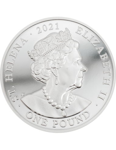 NAPOLEON 200th Anniversary 1 Oz Silver Coin 1 Pound Saint Helena 2021