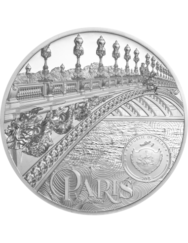 TIFFANY ART Paris 3 Oz Silver Coin 20$ Palau 2021