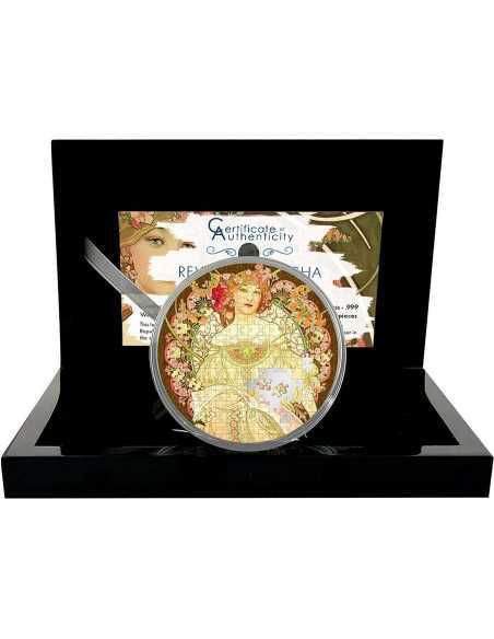 REVERIE By Mucha Micropuzzle Treasures 3 Oz Silver Coin 20$ Palau 2021 - Coins & More - Palau