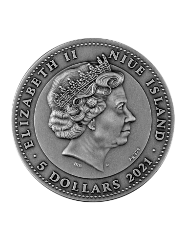 ARES AND MARS Ancient Gods 2 Oz Silver Coin 5$ Niue 2021 - Coins & More - Niue
