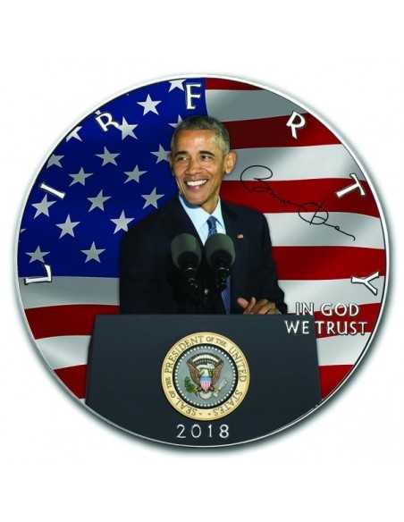 BARACK OBAMA 1 Oz Silver Coin 1$ Dollar USA 2018