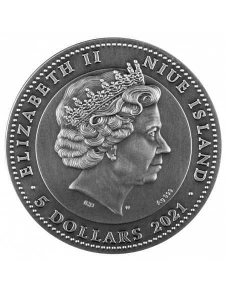 BUSHIDO Japanese Code 2 Oz Silver Coin 5$ Niue 2021 - Coins & More - New Arrivals