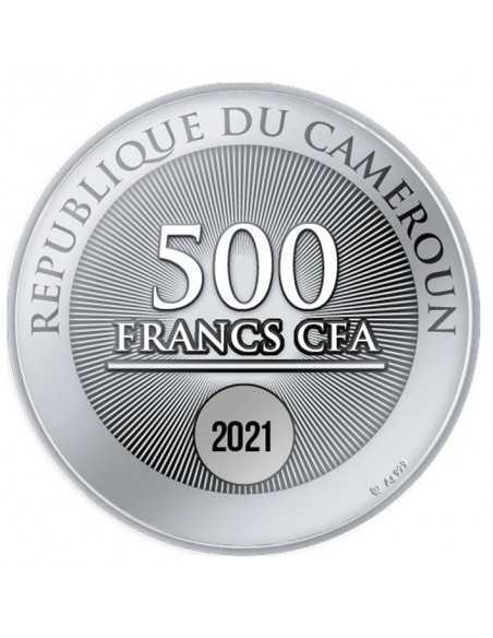 WELCOME TO THE WORLD Silver Coin 500 Francs Cameroon 2021 - Coins & More - Cameroon