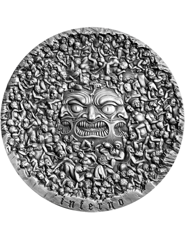 INFERNO The Divine Comedy 700th Anniversary 1 Kg Kilo Silver Coin 10000 Francs Cameroon 2021