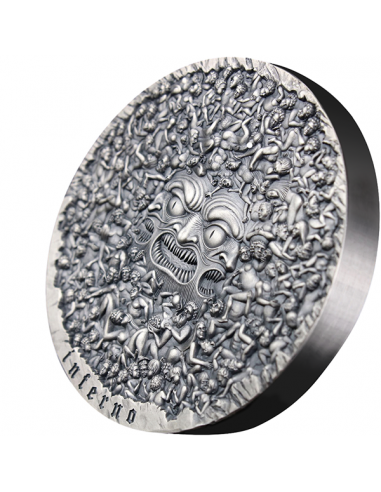 INFERNO The Divine Comedy 700th Anniversary 1 Kg Kilo Silver Coin 10000 Francs Cameroon 2021