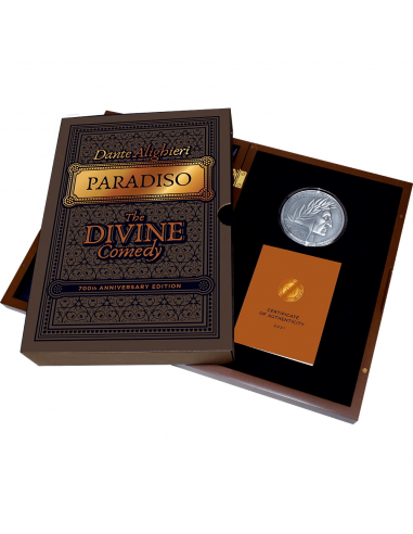 PARADISO The Divine Comedy 700th Anniversary 5 Oz Silver Coin 5000 Francs Cameroon 2021 - Coins & More - Camerún