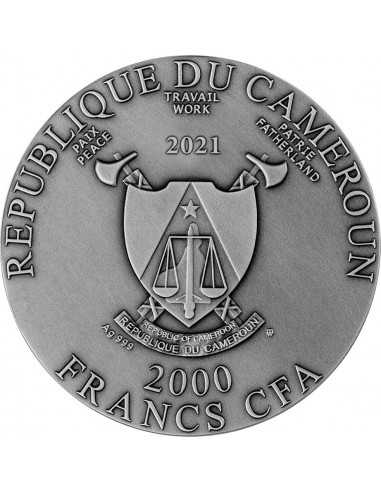 CYCLOPS 2 Oz Silver Coin 2000 Francs Cameroon 2021