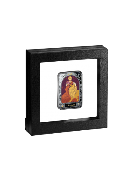 STRENGTH Tarot Silver Coin 1000 Francs Cameroon 2021 - Coins & More - Camerun