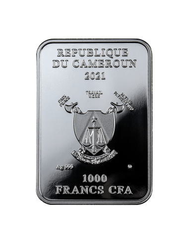 STRENGTH Tarot Silver Coin 1000 Francs Cameroon 2021 - Coins & More - Camerun