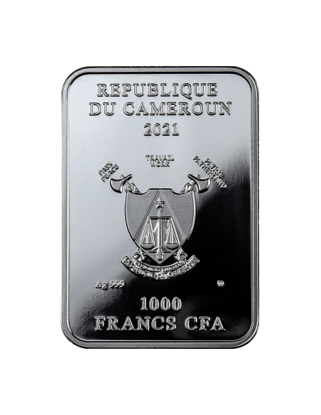 STRENGTH Tarot Silver Coin 1000 Francs Cameroon 2021 - Coins & More - Camerun