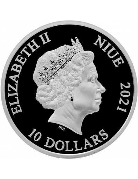 JURASSIC PARK WORLD 5 Oz Premium Silver Coin 10$ Dollars Niue 2021 - Coins & More - Niue