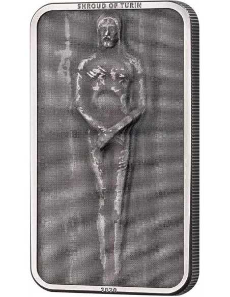 SHROUD OF TURIN Jesus Christ 1 Oz Silver Coin 5$ Cook Islands 2020 - Coins & More - Îles Cook