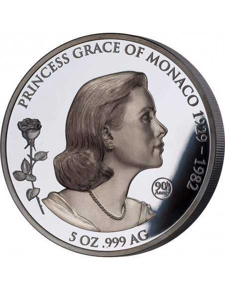 PRINCESS GRACE KELLY Shadow Minting 5 Oz Silver Coin 10$ Samoa 2019 - Coins & More - Oceania