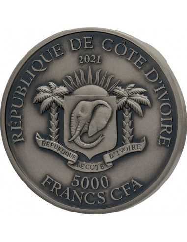 OWL Edition Signature Set 2 x 5 Oz Silver Coin 5000 Francs Ivory Coast 2021 - Coins & More - Naturaleza y Animales