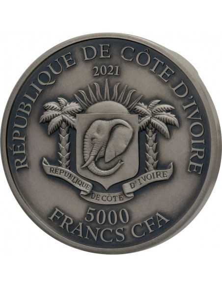 OWL Edition Signature Set 2 x 5 Oz Silver Coin 5000 Francs Ivory Coast 2021 - Coins & More - Naturaleza y Animales