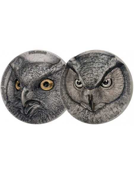 OWL Edition Signature Set 2 x 5 Oz Silver Coin 5000 Francs Ivory Coast 2021 - Coins & More - Naturaleza y Animales