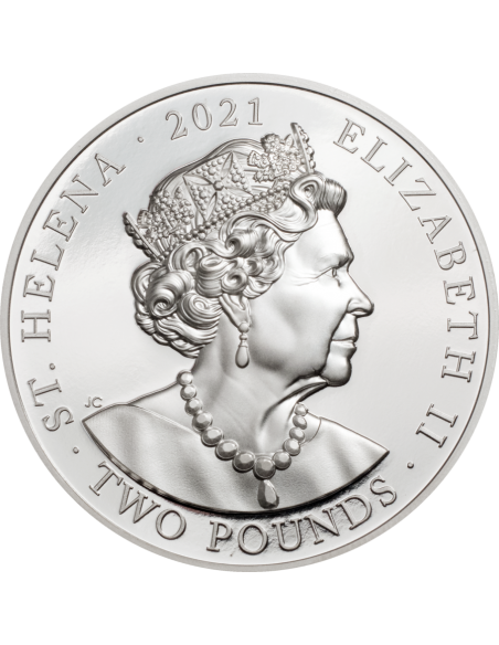 NAPOLEON 200th Anniversary Piedfort 2 Oz Silver Coin 2 Pounds Saint Helena 2021 - Coins & More - Europe