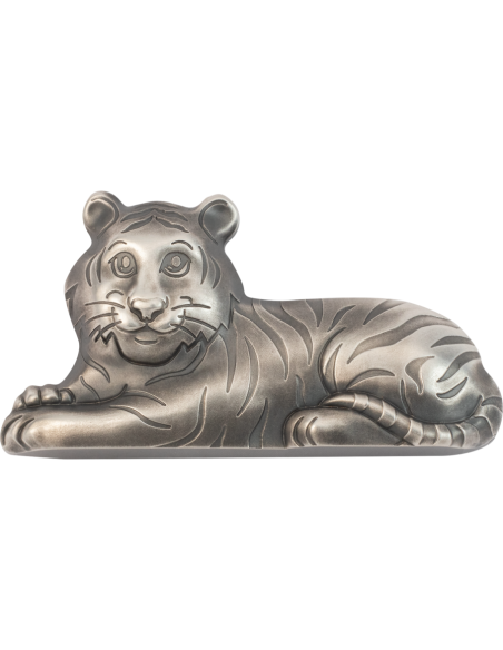 CHARMING TIGER Lunar Year 1 Oz Silver Coin 1000 Togrog Mongolia 2022 - Coins & More - Mongolia