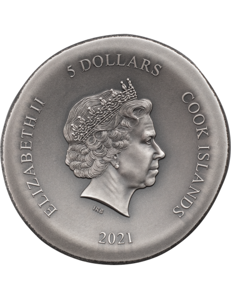 OWL OF ATHENA 1 Oz Silver Coin 5$ Cook Islands 2021 - Coins & More - Islas Cook