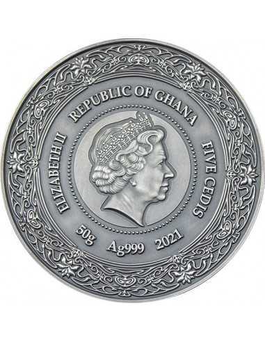 IX CHEL Goddesses of Health Silver Coin 5 Cedis Ghana 2021 - Coins & More - Africa
