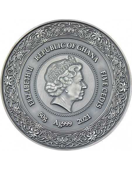 IX CHEL Goddesses of Health Silver Coin 5 Cedis Ghana 2021 - Coins & More - Africa