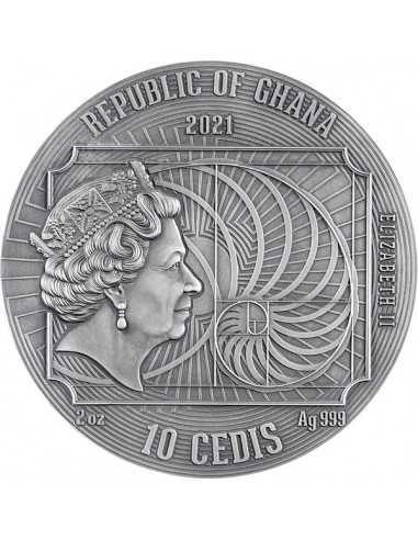 ALBRECHT DURER Worlds Greatest Artists 2 Oz Silver Coin 10 Cedis Ghana 2021 - Coins & More - Africa