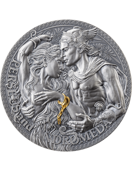 PERSEUS AND ANDROMEDA Great Greek Mythology 2 Oz Silver Coin 2000 Francs Cameroon 2023 - Coins & More - Camerun