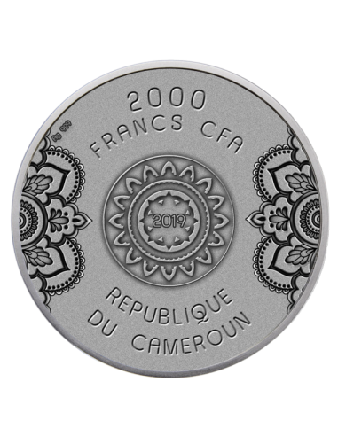 MANDALA Wheel of Life 2 Oz Silver Coin 2000 Francs Cameroon 2019 - Coins & More - Cameroun