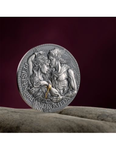PERSEUS AND ANDROMEDA Great Greek Mythology 2 Oz Silver Coin 2000 Francs Cameroon 2023 - Coins & More - Camerun
