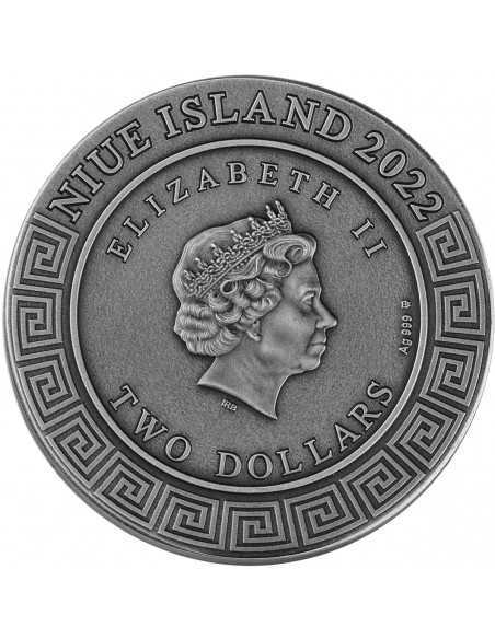 DIONYSUS Gods 2 Oz Silver Coin 2$ Niue 2022 - Coins & More - Niue