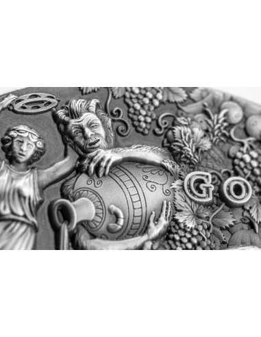 DIONYSUS Gods 2 Oz Silver Coin 2$ Niue 2022 - Coins & More - Niue