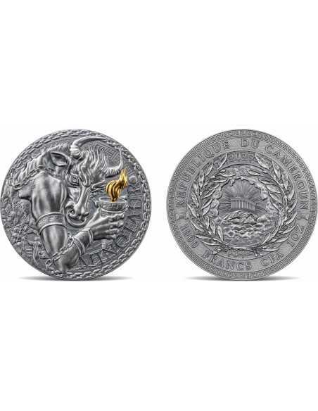 MINOTAUR Great Greek Mythology 1 Oz Silver Coin 1000 Francs Cameroon 2023 - Coins & More - Camerun