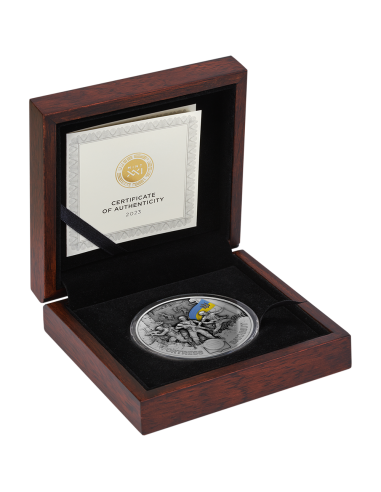 FORTRESS BAKHMUT Land Of Freedom Ukraine 2 Oz Silver Coin 10 Cedis Ghana 2023 - Coins & More - Ghana