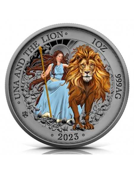 UNA AND THE LION Antique 1 Oz Silver Coin 1 Pound Saint Helena 2023 - Coins & More - Africa