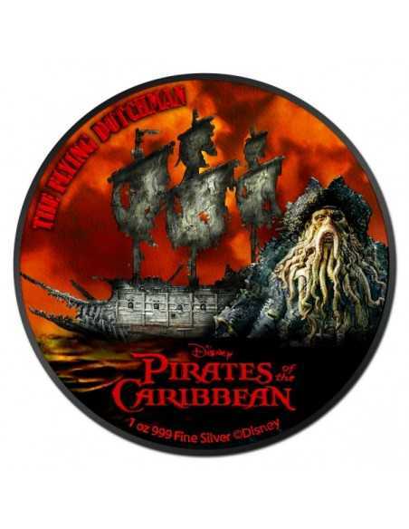 THE FLYING DUTCHMAN Pirates of the Caribbean 1 Oz Silver & Ruthenium Colorized Coin 2$ Niue 2021 - Coins & More - Niue