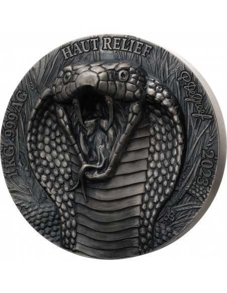 KING COBRA Big Five Asia 1 Kg Silver Coin 10000 Francs Ivory Coast 2023 - Coins & More - Costa d'Avorio