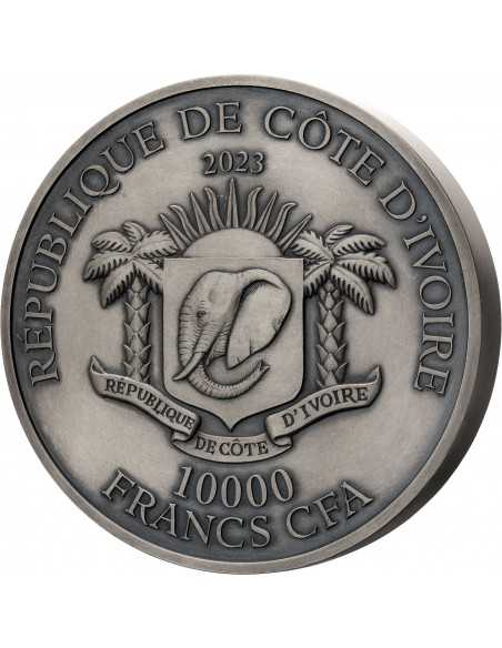 KING COBRA Big Five Asia 1 Kg Silver Coin 10000 Francs Ivory Coast 2023 - Coins & More - Costa d'Avorio