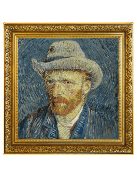 SELF PORTRAIT WITH GREY FELT HAT 170th Anniversary of Vincent van Gogh 1 Oz Silver Coin 1$ Niue 2023 - Coins & More - Niue