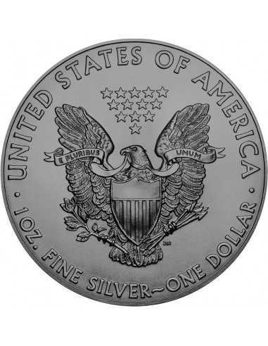EARTH - The 4 Elements of Life SILVER EAGLE 1 Oz Silver Ruthenium Plated Coin 1$ Dollar USA 2020 - Coins & More - Usa