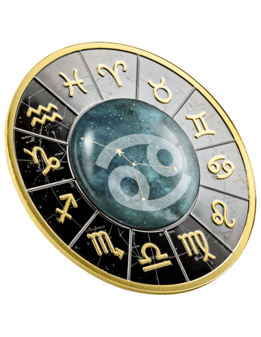 CANCER Zodiac Signs Silver Coin 500 Francs Cameroon 2023