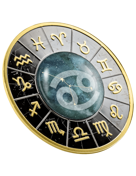 CANCER Zodiac Signs Silver Coin 500 Francs Cameroon 2023