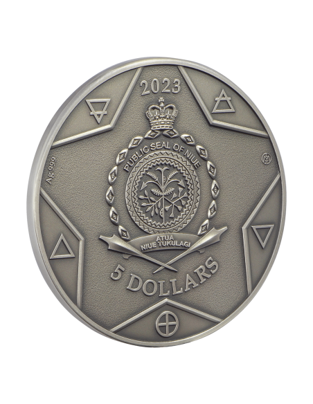 SUN The Elements 2 Oz Silver Coin 5$ Niue 2023 - Coins & More - Niue