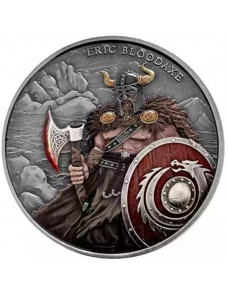ERIC BLOODAXE Legendary Warriors 1 Oz Silver Medal 2023 - Coins & More - Argento